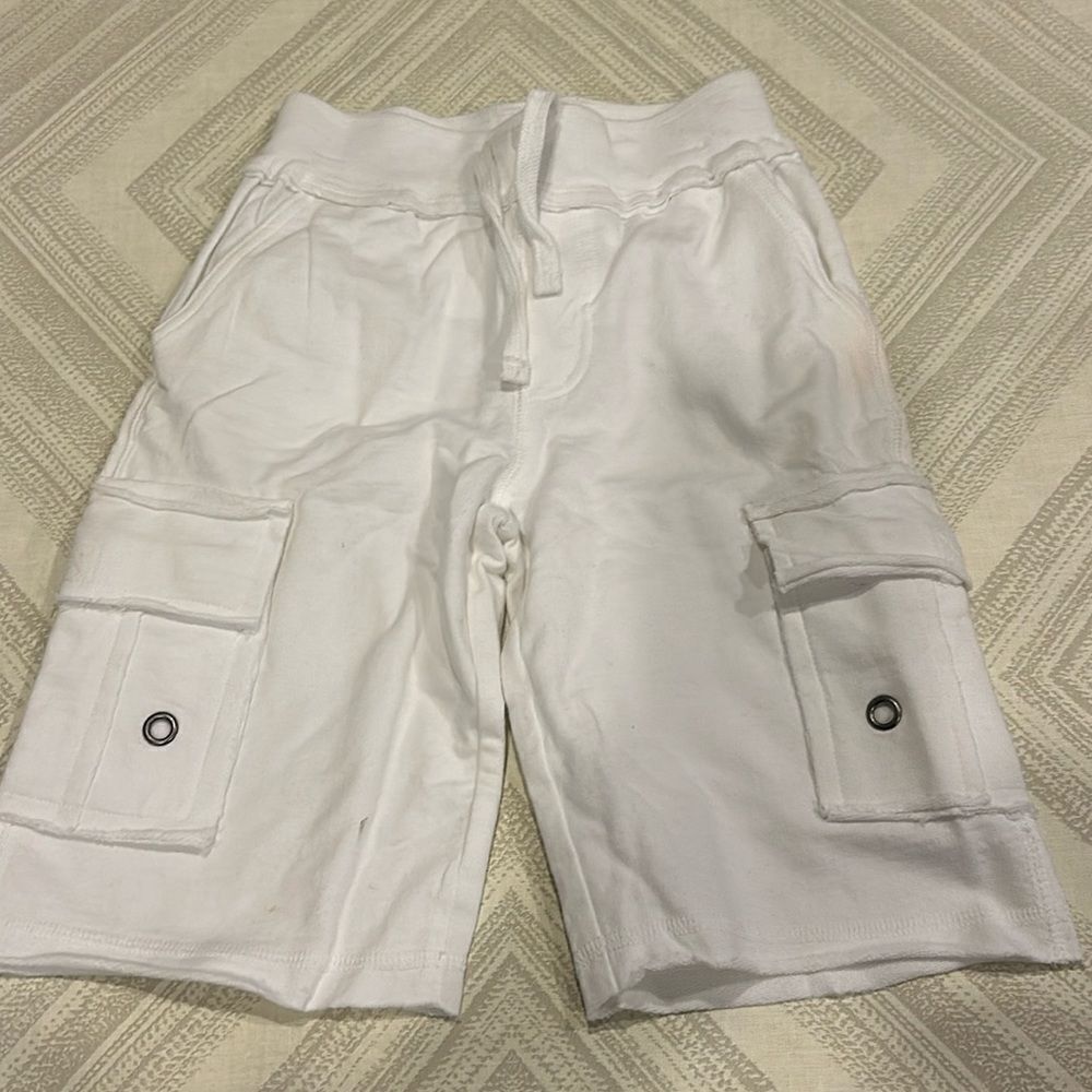 Mish Boys White Cargo Sweat Shorts